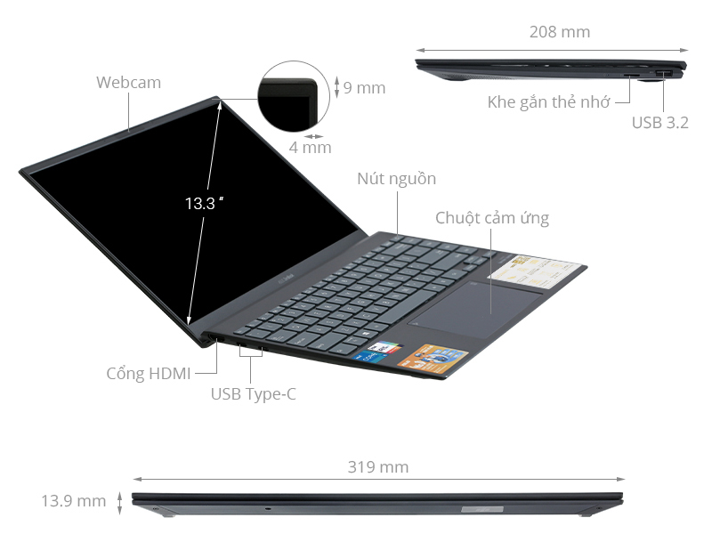 Cảm nhận về mẫu laptop Asus ZenBook 13 (UX325EA) mới hiện nay